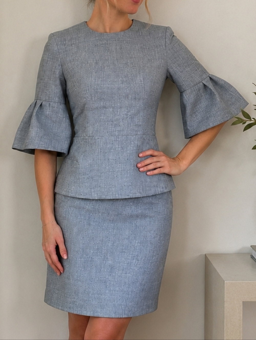Sandra Angelozzi Bell Sleeve 2-piece Set